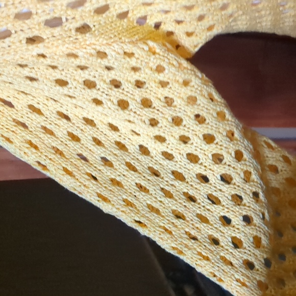 BELLA* size XXL open work crochet sweater long sleeve knit hem/cuff/neck - Picture 3 of 8